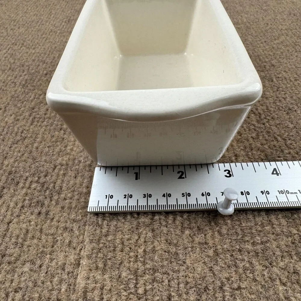 Nantucket Autumn-Themed Ceramic Mini Loaf Pan With Leaves